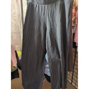 Ladies wide leg striped dress pants